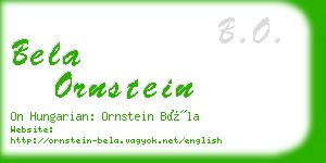 bela ornstein business card